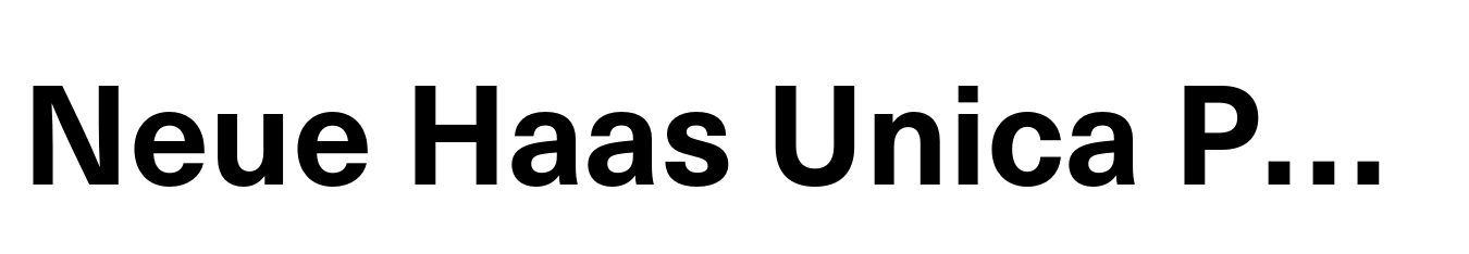 Neue Haas Unica Paneuropean Bold